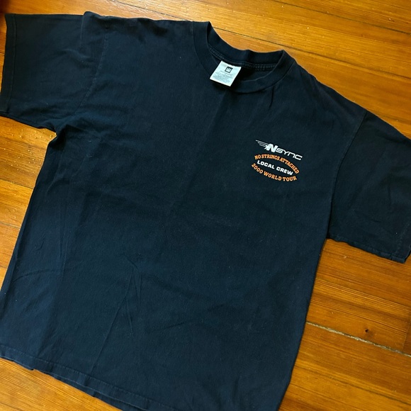 XL NSYNC Stage Tour Tee ; black and clean with some common wear ; great piece - Picture 4 of 6